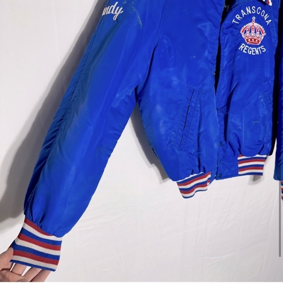 Vintage Transcona Regents Blue Bomber Jacket L - Picture 6 of 16